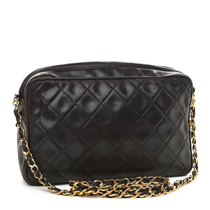 Chanel Lambskin Quilted Camera Case Dark Brown 2 of 12