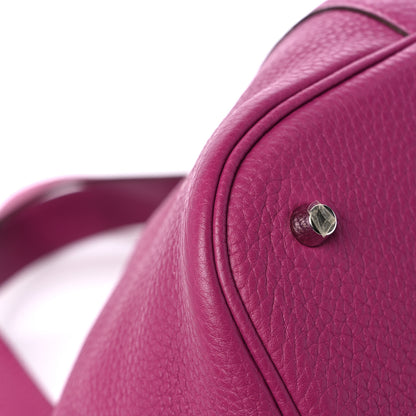Hermes Taurillon Clemence Picotin Lock 26 GM Cyclamen 8 of 12