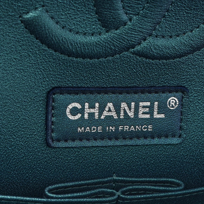 Chanel Iridescent Lambskin Quilted Medium Double Flap Turquoise 6 of 11