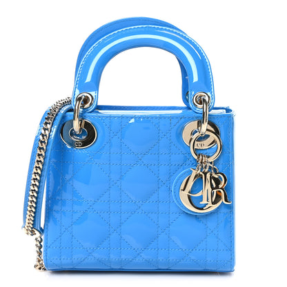 Christian Dior Patent Cannage Mini Lady Dior Blue Dior Blue 1 of 9