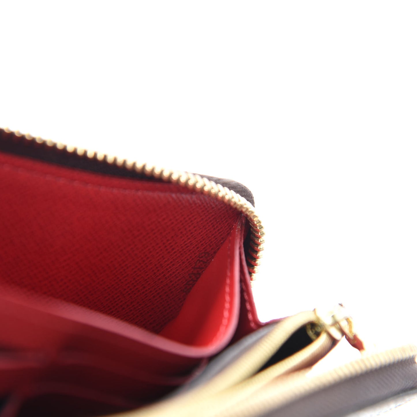 Damier Ebene Clemence Wallet Cherry