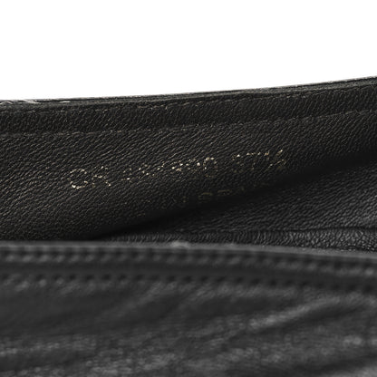 Saint Laurent Lambskin Monogram Espadrilles 37.5 Black 8 of 10