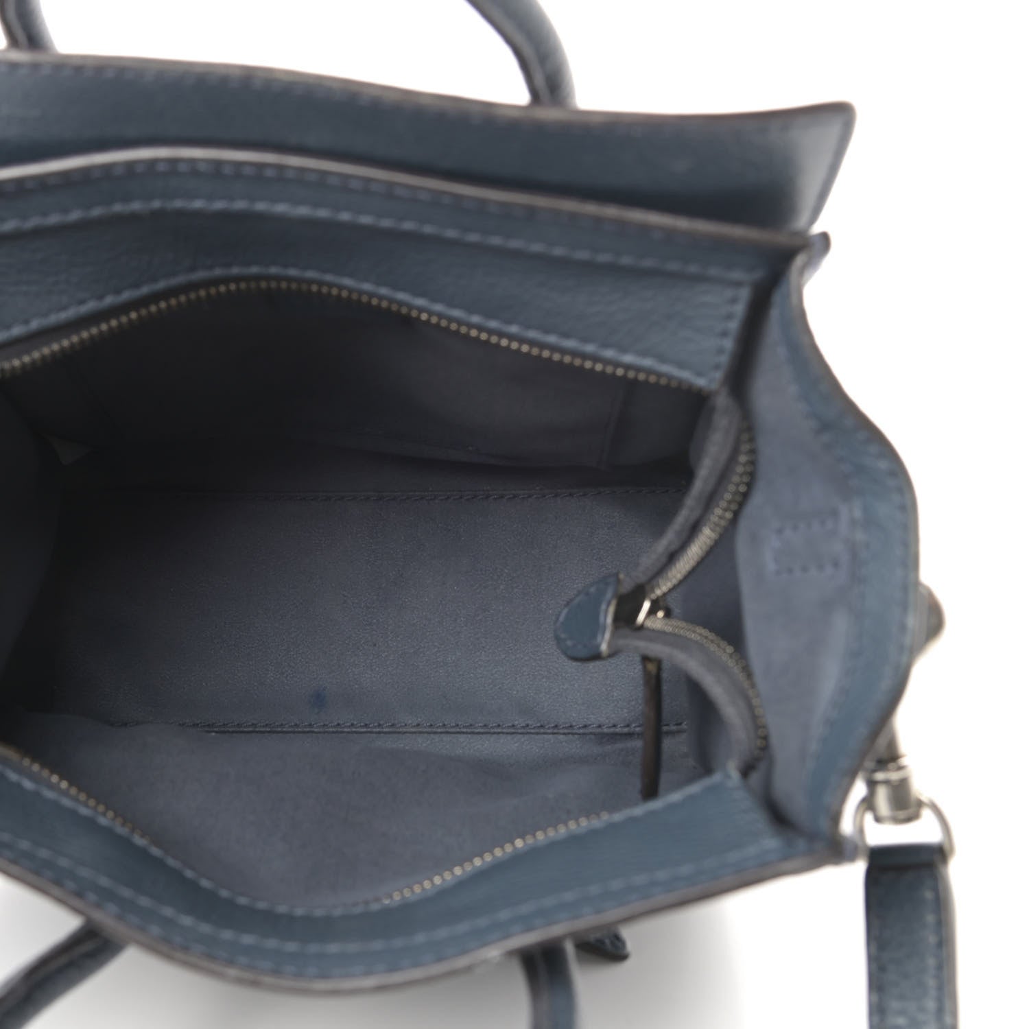 Celine Drummed Calfskin Nano Luggage Orage 5 of 19