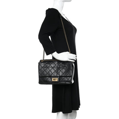 Chanel Calfskin Diamond Debossed Large Cosmos Flap Black 2 of 10