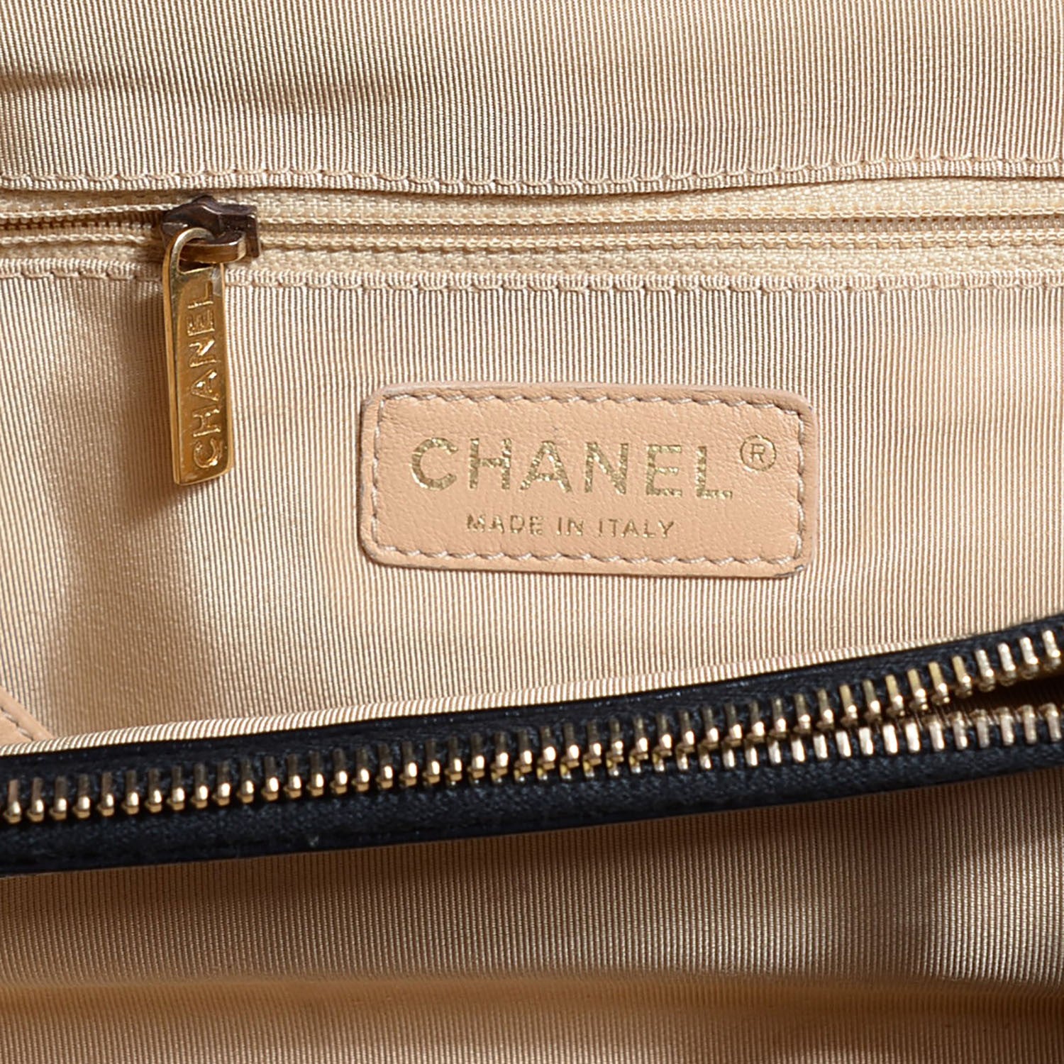 Chanel Calfskin In The Mix Shopping Tote Beige Black 6 of 8
