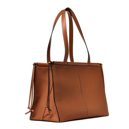 Loewe Grained Calfskin Cushion Tote Tan 2 of 5