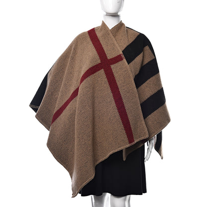 Burberry Cashmere Wool Mega Check Cape Scarf Scarf 2 of 5