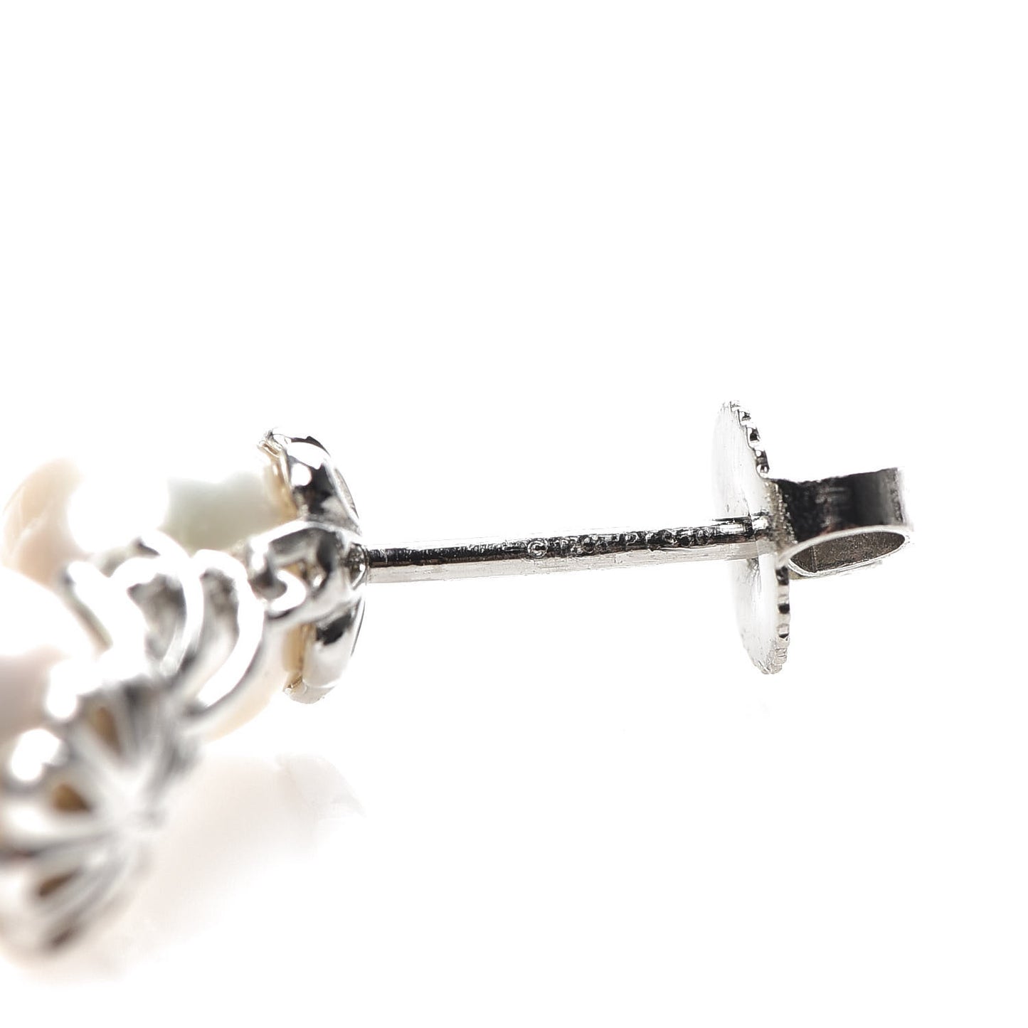 Platinum Diamond Akoya Pearl 7-8mm Aria Drop Earrings