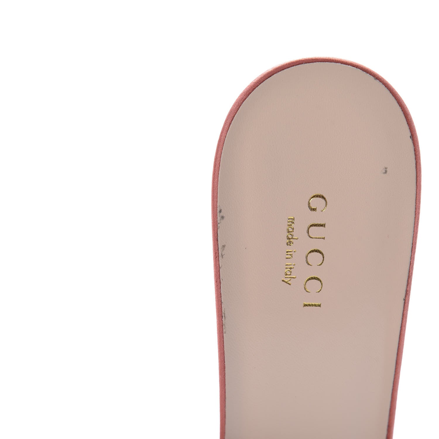 Gucci Tulle Ruffle Low Heel Slide Sandals 39.5 Peach White 8 of 9