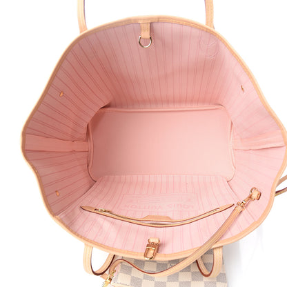 Louis Vuitton Damier Azur Neo Neverfull MM Rose Ballerine 5 of 10