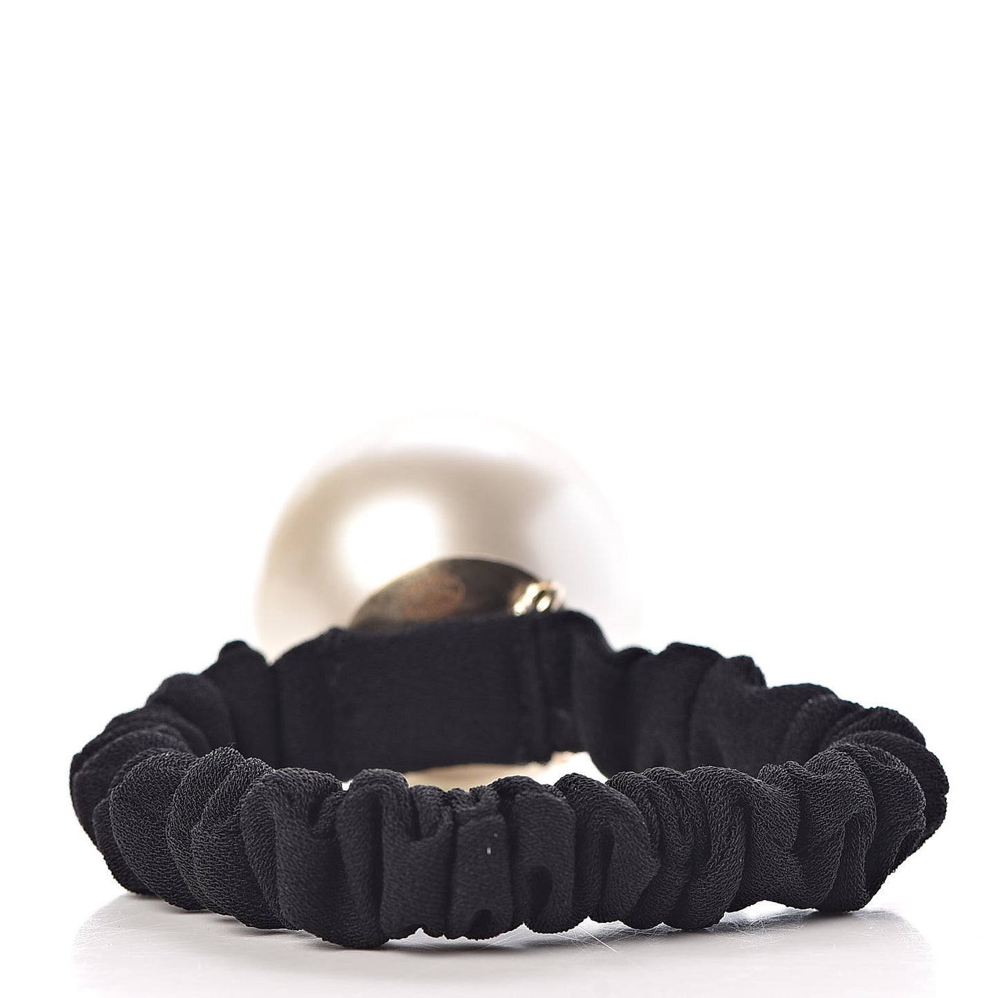 Pearl CC Hair Tie Black Gold Pearly White