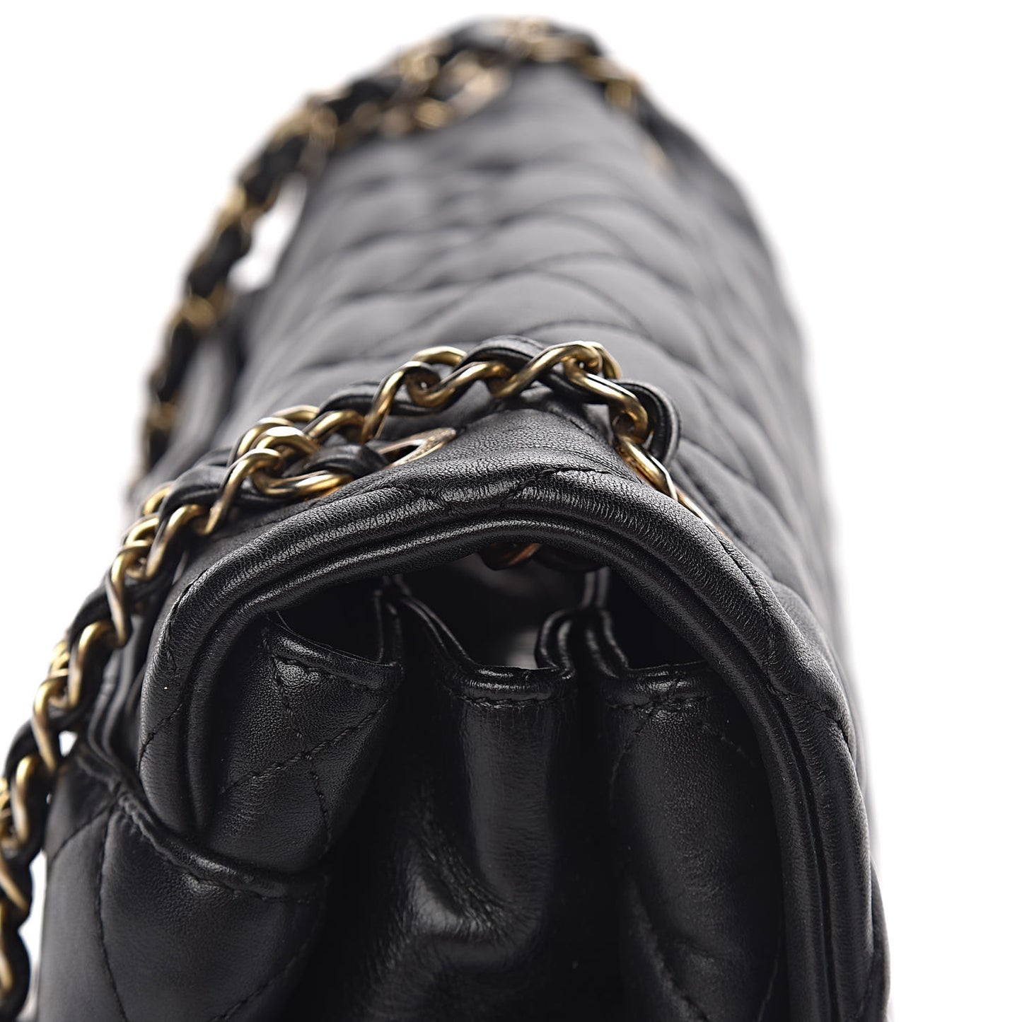 Calfskin Quilted Jumbo Soft Elegance Flap Black