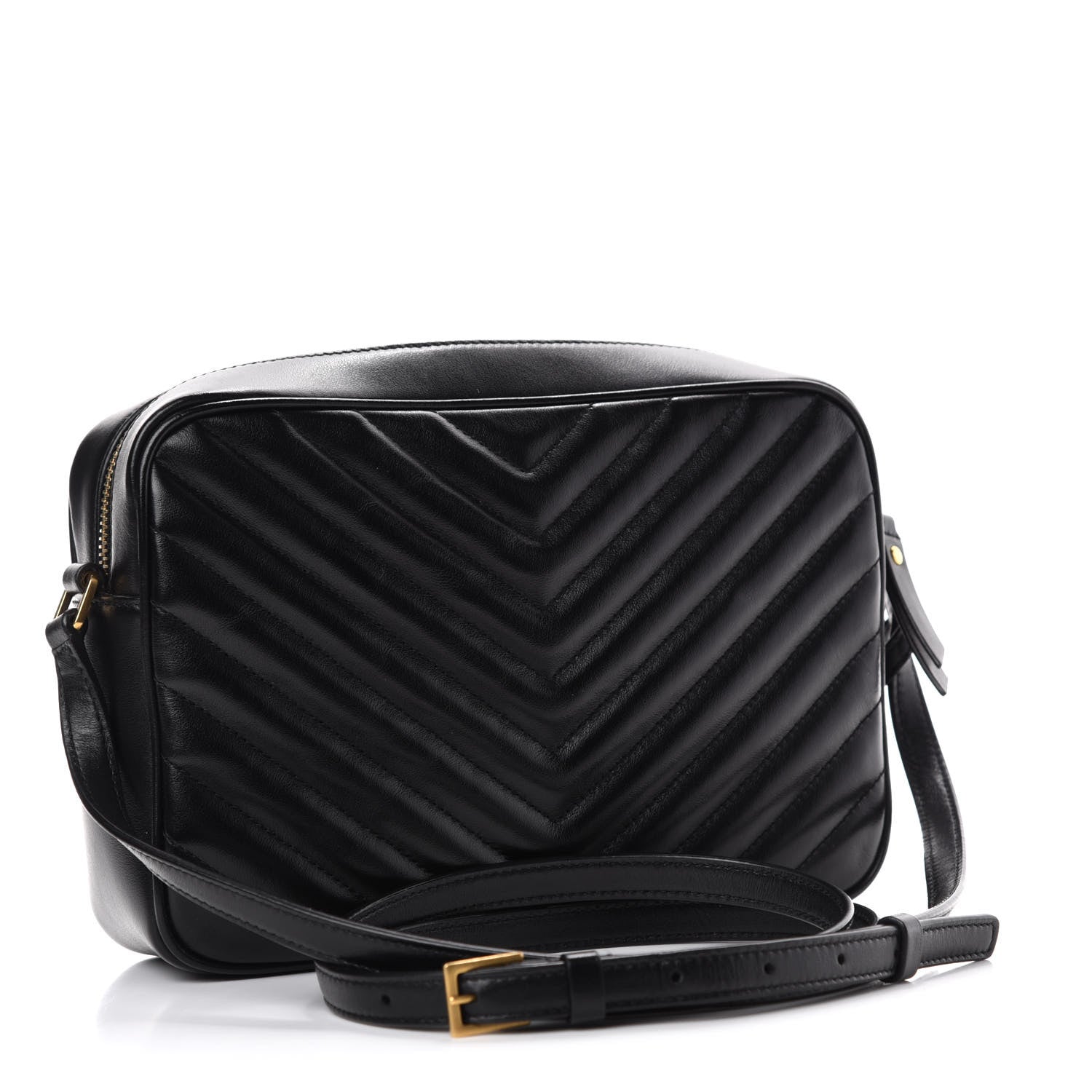 Saint Laurent Calfskin Matelasse Monogram Lou Camera Bag Black 3 of 10