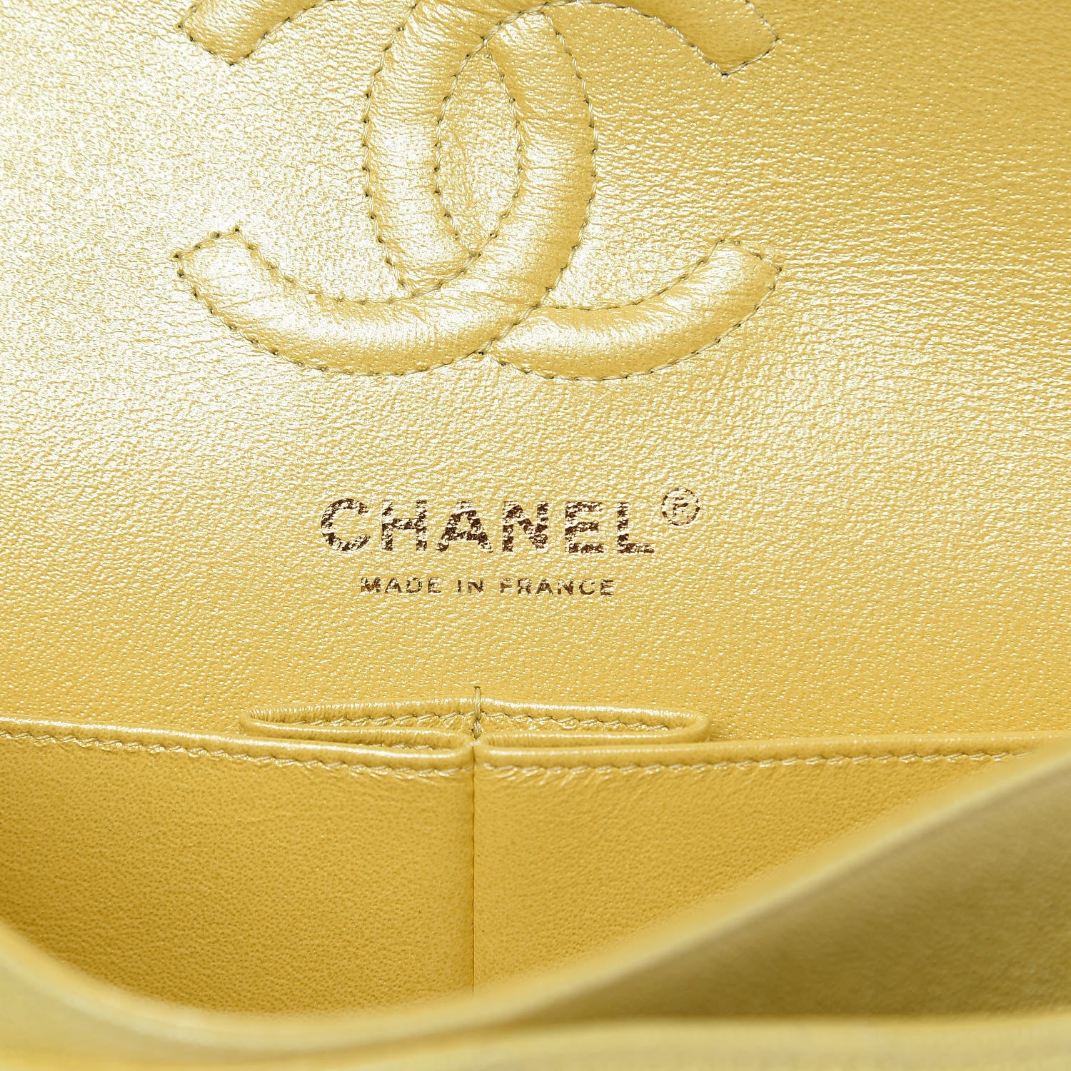 Chanel Iridescent Caviar Quilted Small Double Flap Yellow 6 of 11
