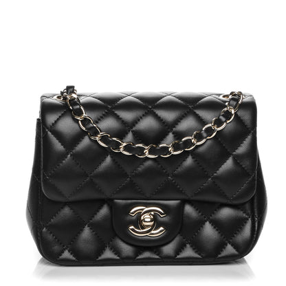 Chanel Lambskin Quilted Mini Square Flap Black 1 of 7