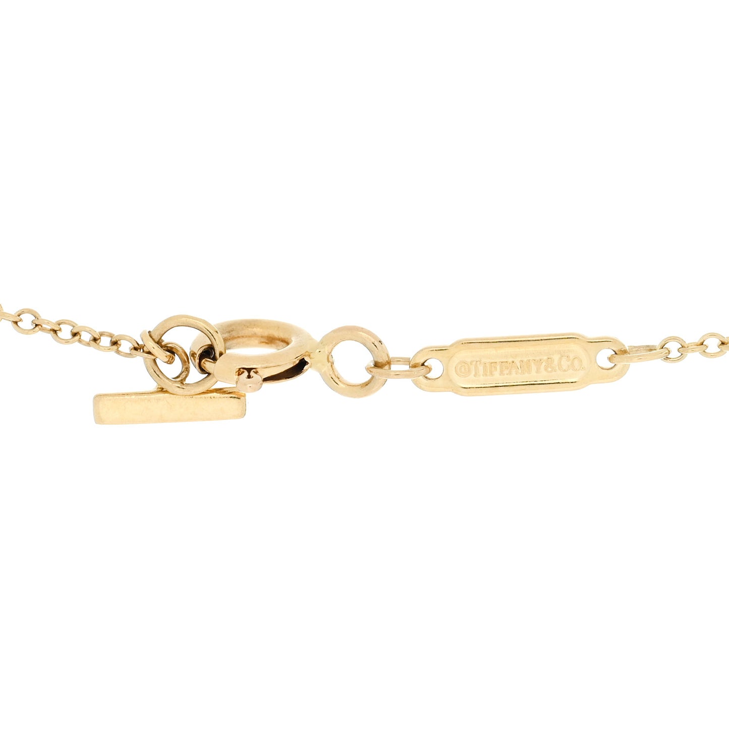 18K Yellow Gold Large T Smile Pendant Necklace