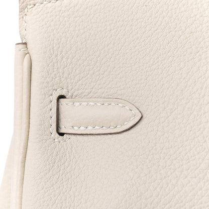 Hermes Taurillon Clemence Birkin 25 Craie 11 of 33