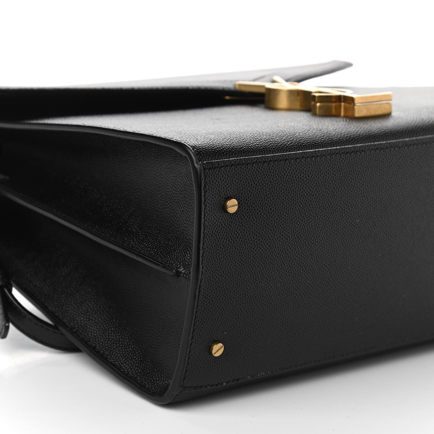 Saint Laurent Grain de Poudre Medium Classic Monogram Cassandra Top Handle Black 16 of 17