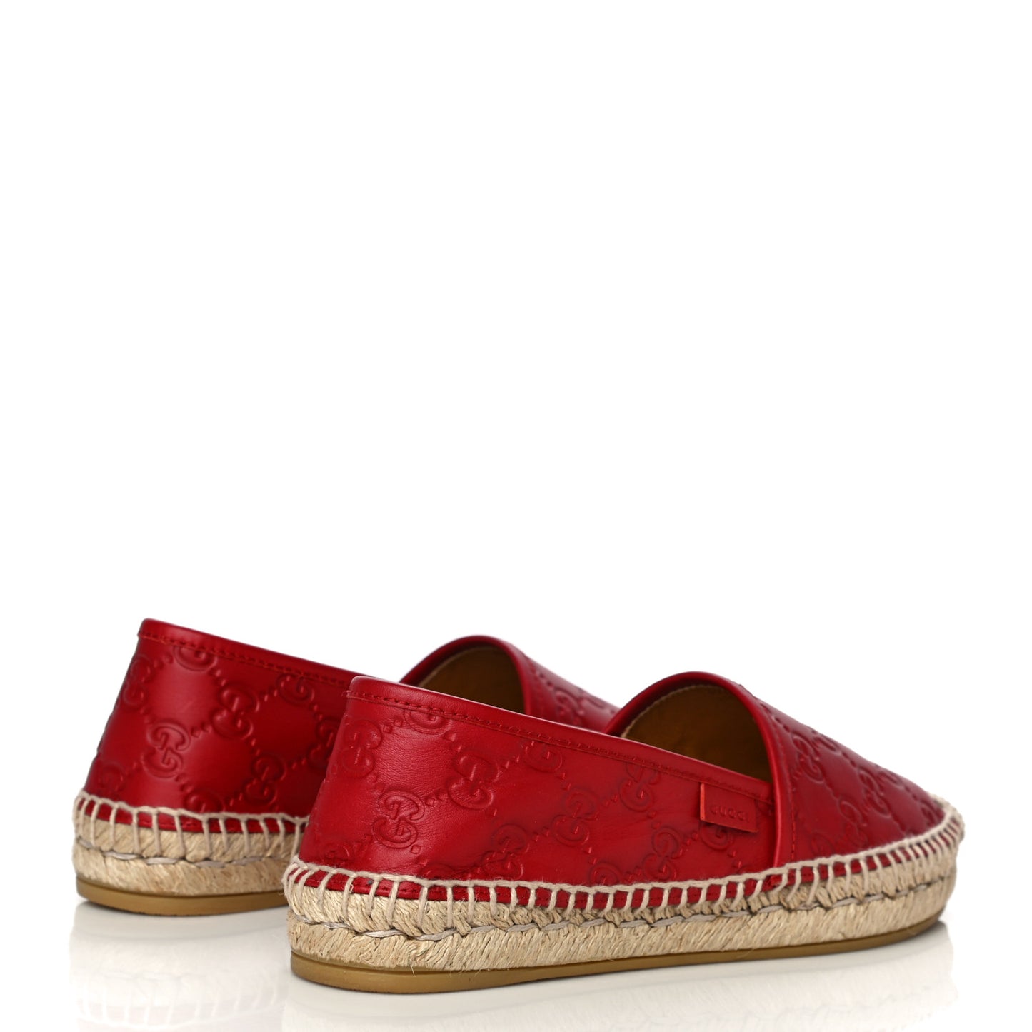 Guccissima Signature Espadrilles 36 Hibiscus Red