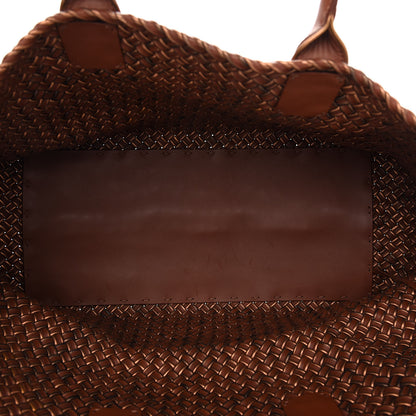 Bottega Veneta Metallic Intrecciato Nappa Large Cabat Brown Gold 5 of 9