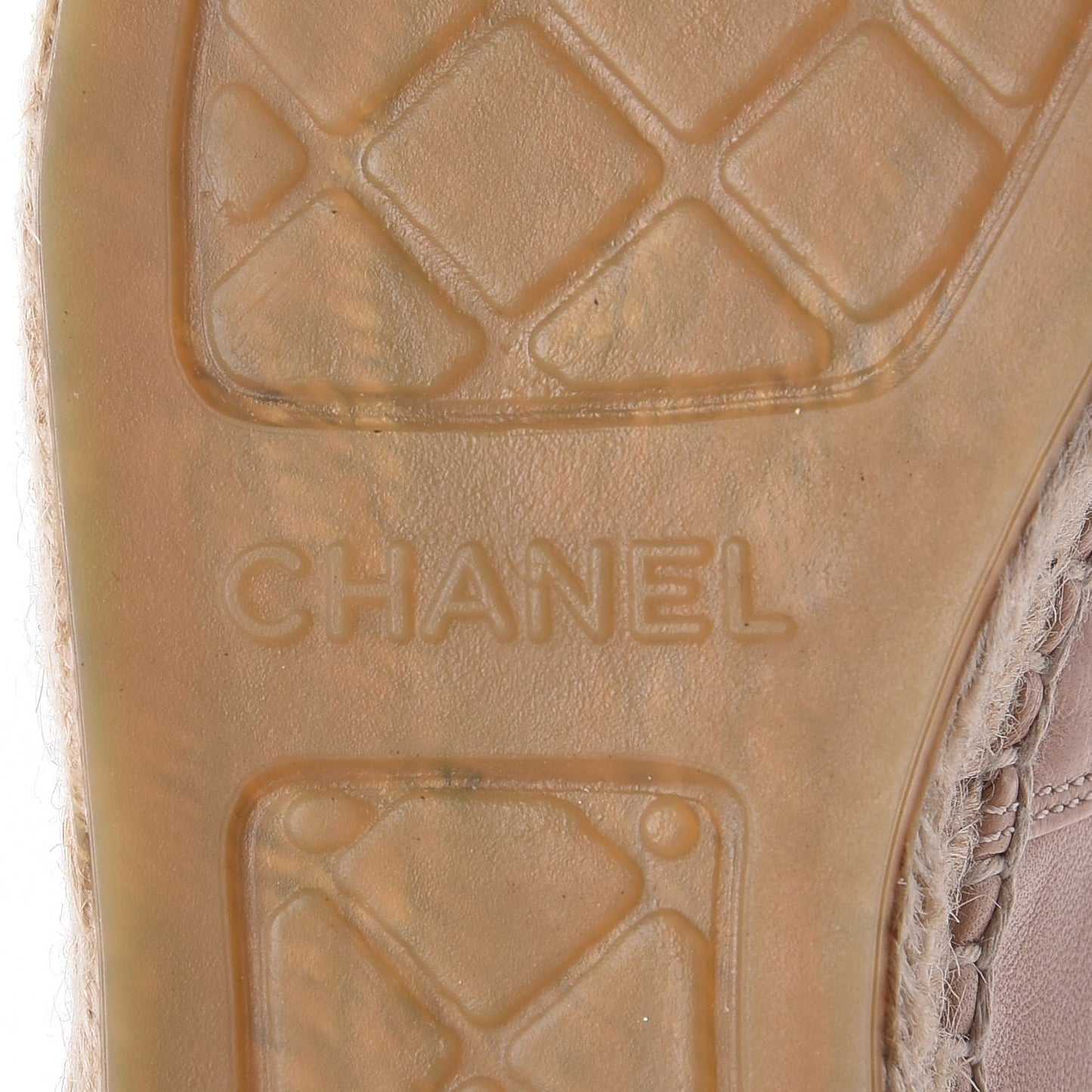 Lambskin CC Espadrilles 35 Nude