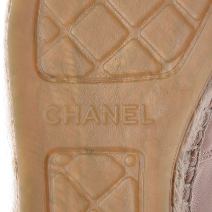 Chanel Lambskin CC Espadrilles 35 Nude 6 of 12