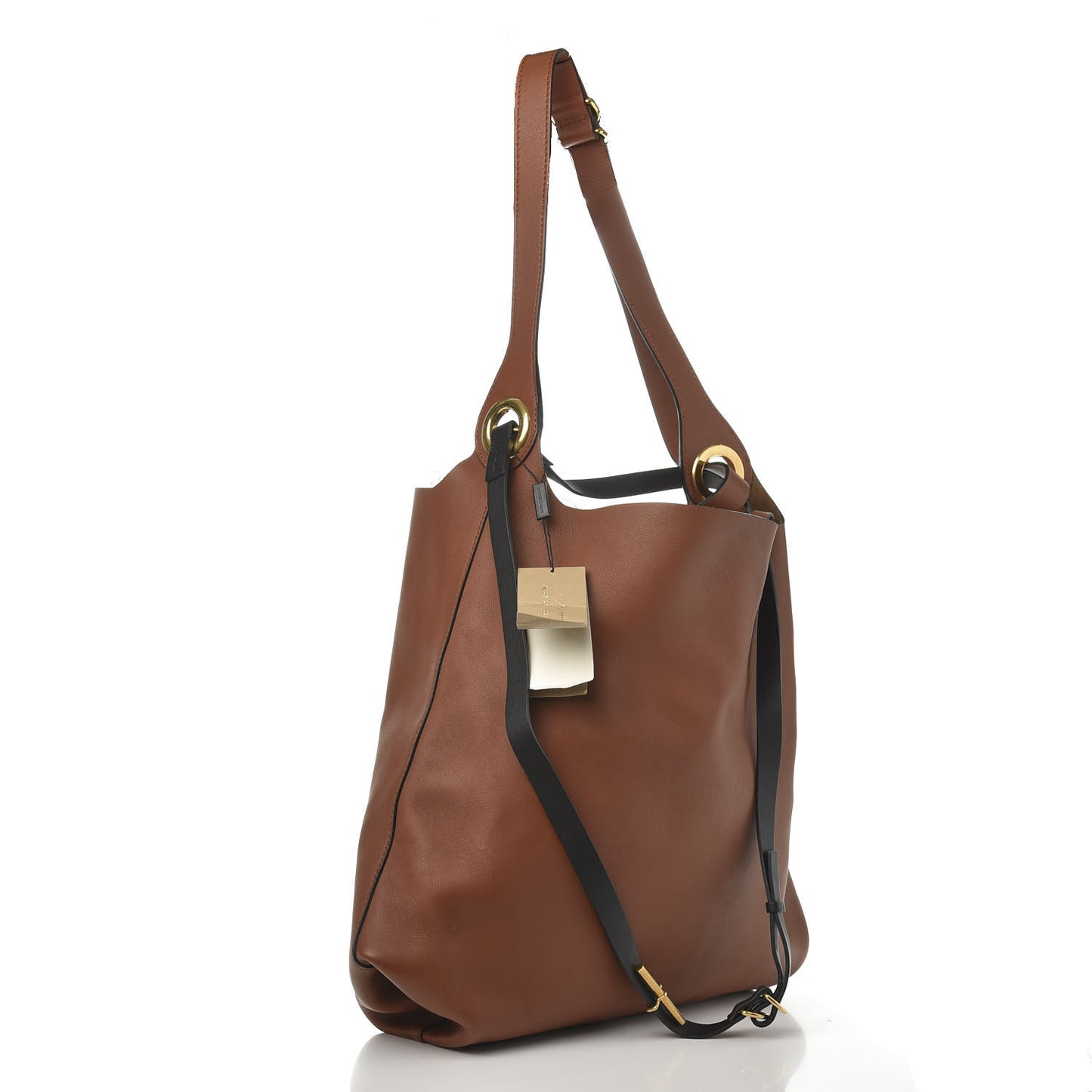Smooth Calfskin Medium Grommet Hobo Tan