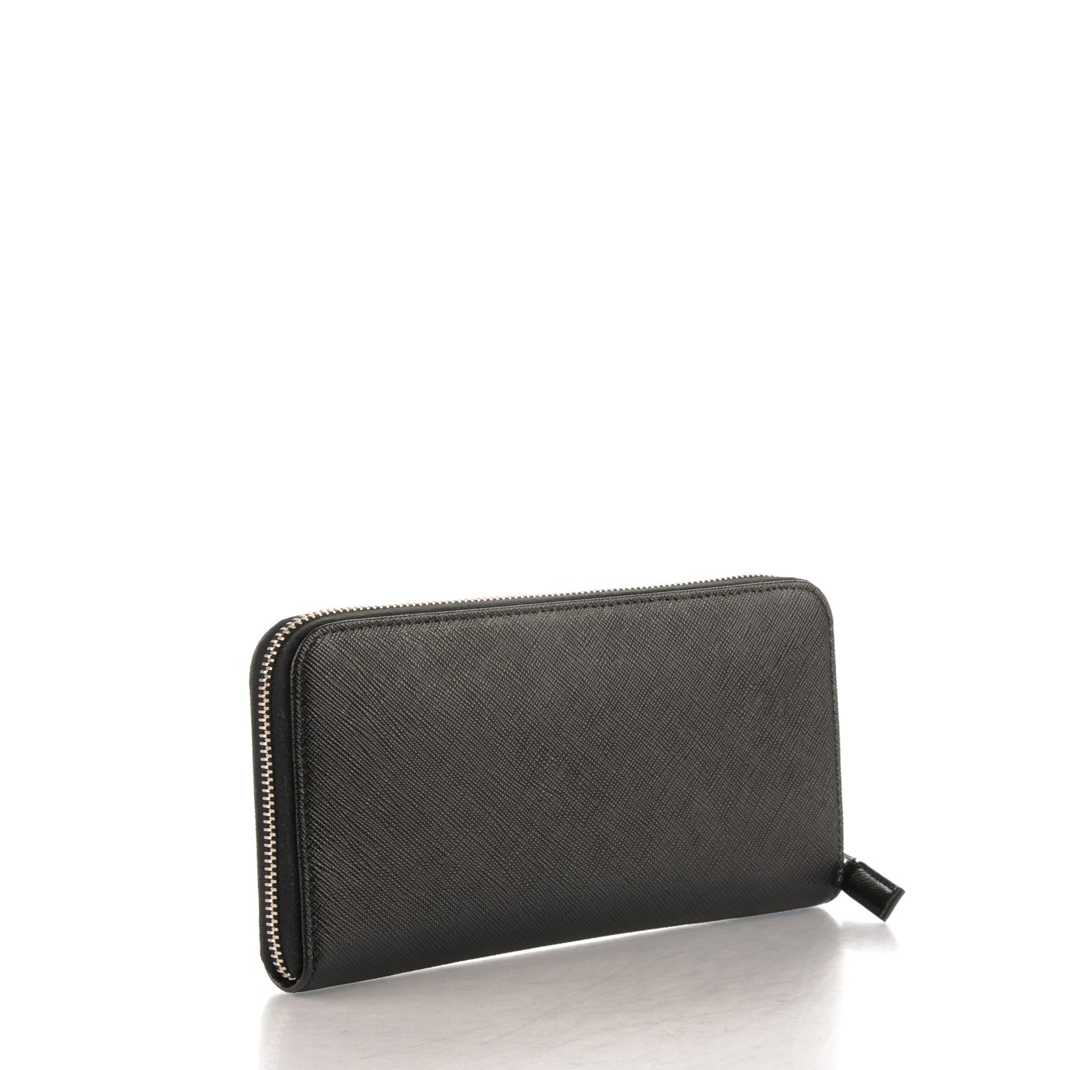 Prada Saffiano Zip Around Wallet Nero Black 3 of 7