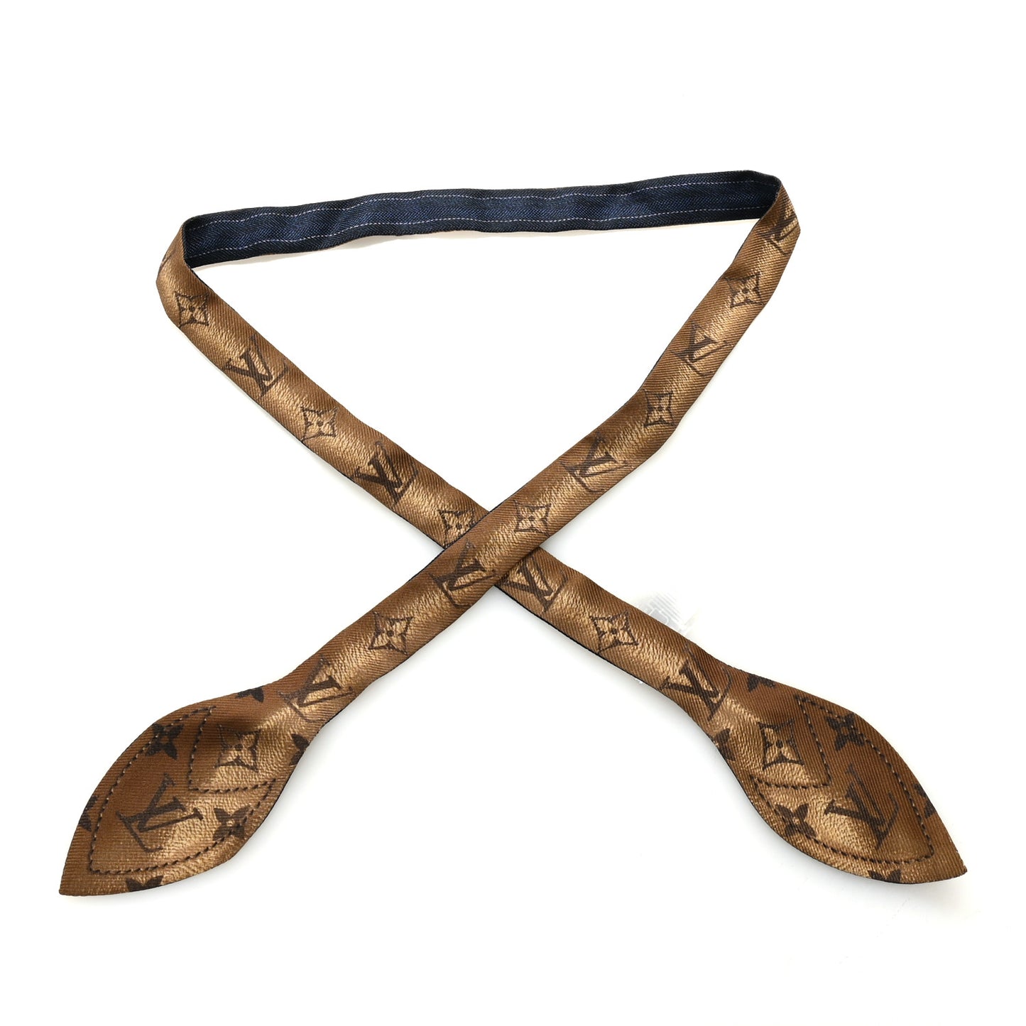 Silk Monogram Bandeau 3D Beige