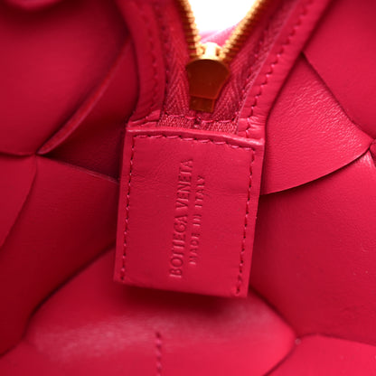 Bottega Veneta Lambskin Maxi Intrecciato Mini Cassette Camera Bag Cranberry 6 of 10