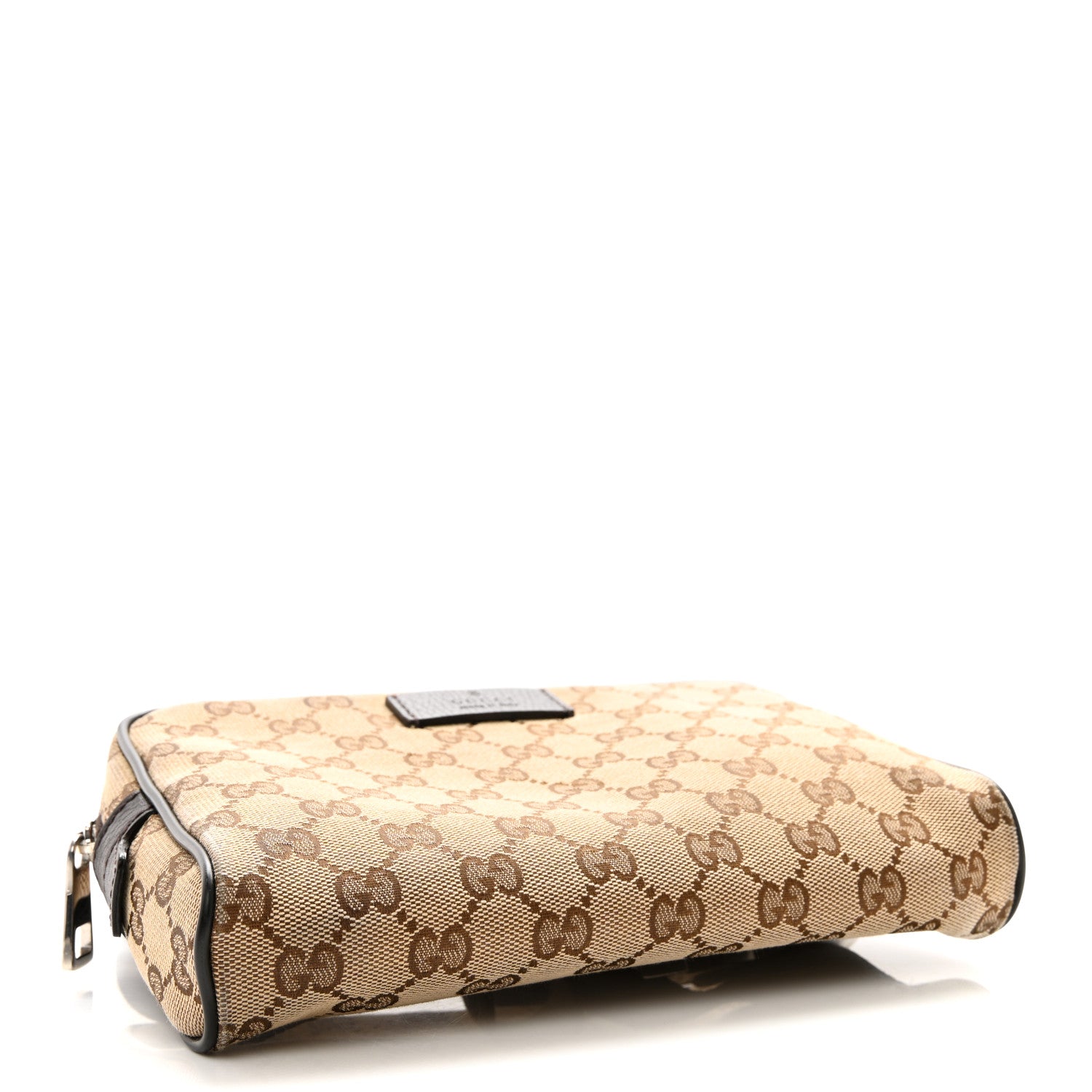 Gucci Monogram Dollar Calfskin Belt Bag Beige Ebony Testa di Moro Marrone Scuro 4 of 15