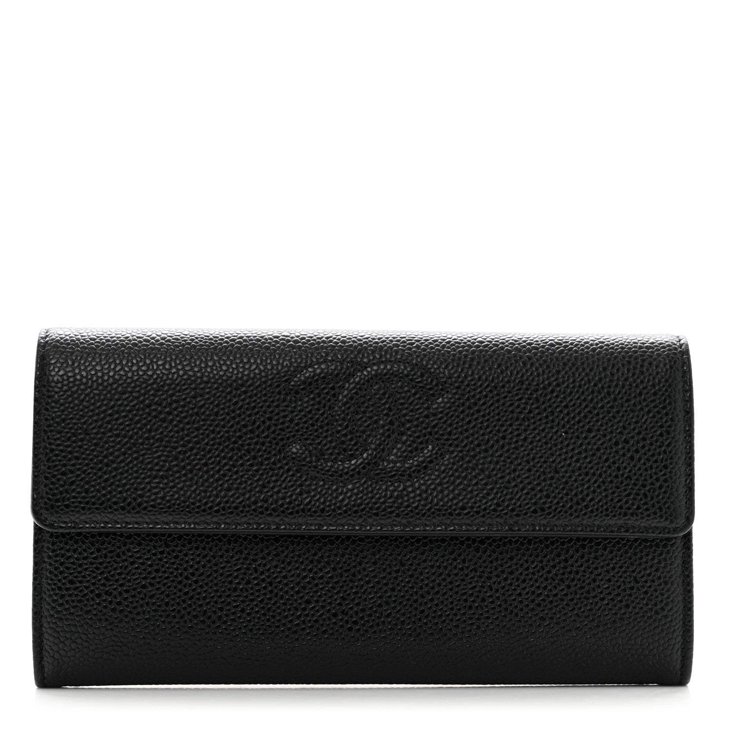 Chanel Caviar Timeless CC Large Gusset Flap Wallet Black 1 of 10