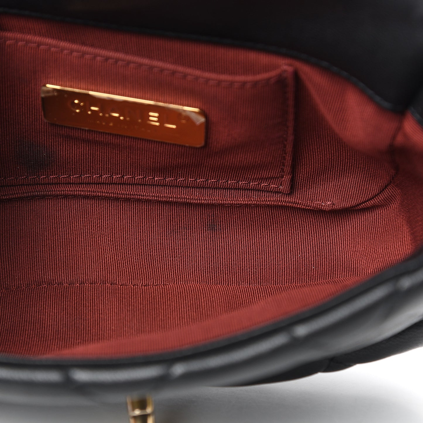 Lambskin Quilted Chanel 19 Waist Bag Black