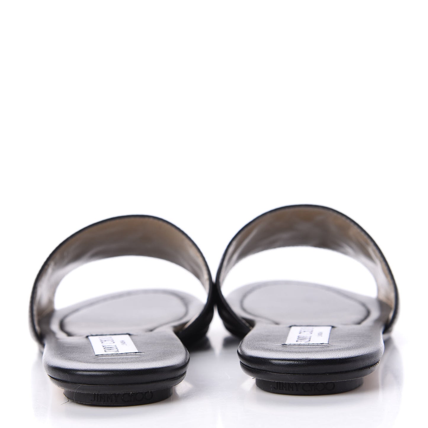 Calfskin Tiaret Flat Sandals 39.5 Black