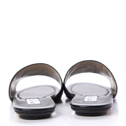 Jimmy Choo Calfskin Tiaret Flat Sandals 39.5 Black 7 of 11