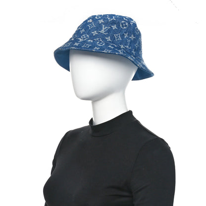 Louis Vuitton Monogram Denim Transformable Bob Bucket Hat 60 Blue 2 of 15