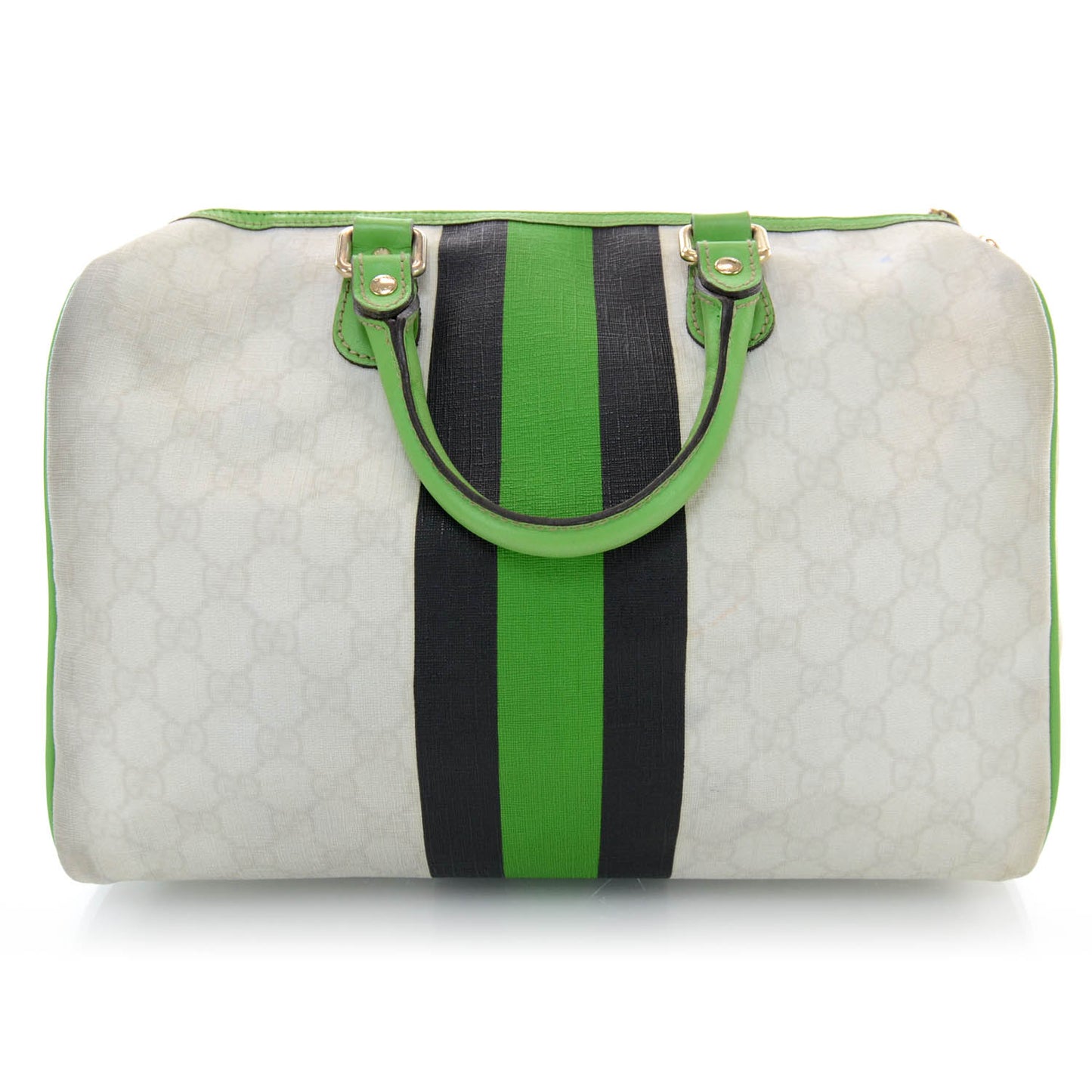 GG Plus Monogram Web Stripe Medium Joy Boston Green