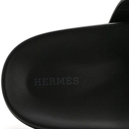 Hermes Calfskin Womens Chypre Sandals 41 Black 6 of 10