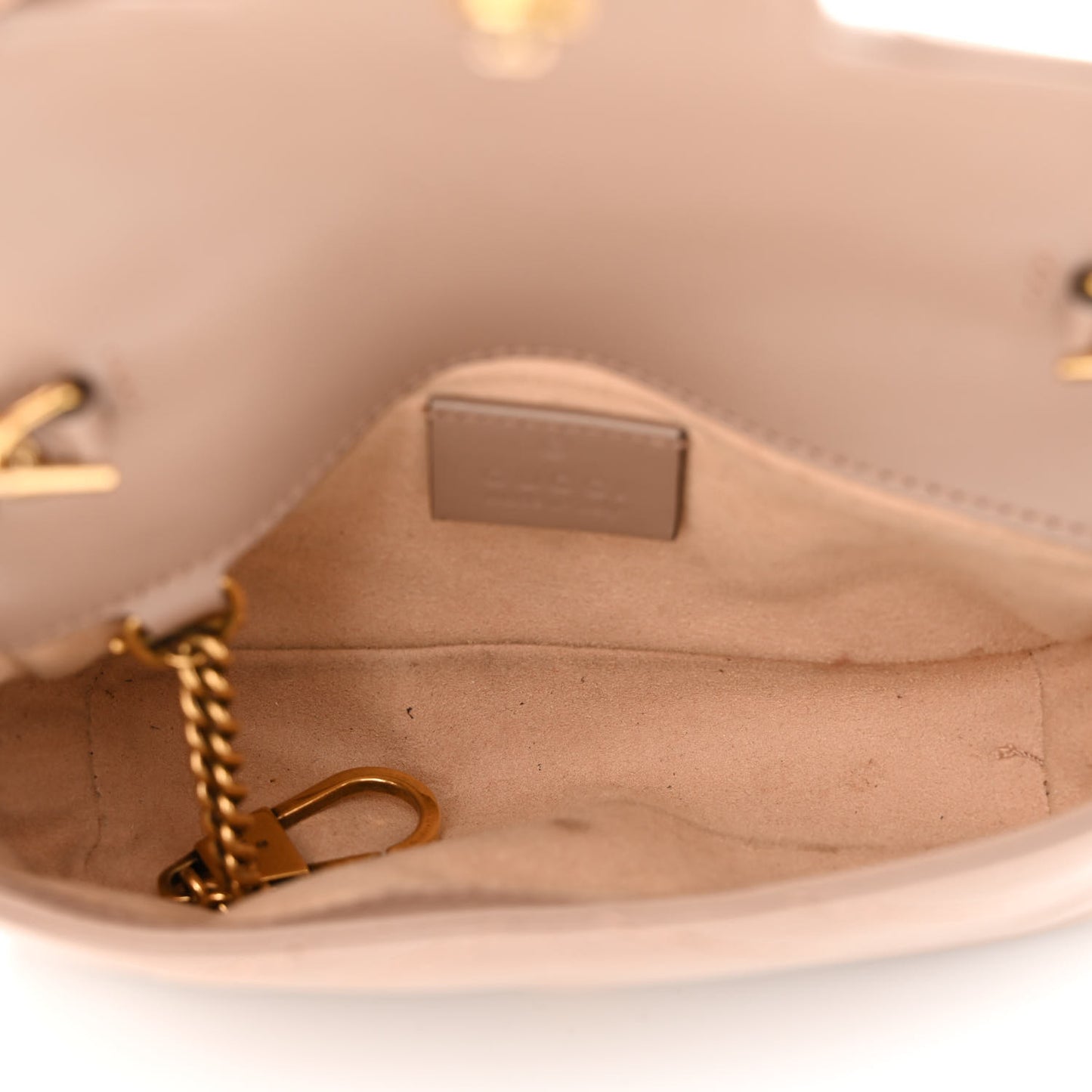 Calfskin Matelasse Super Mini GG Marmont Shoulder Bag Porcelain Rose