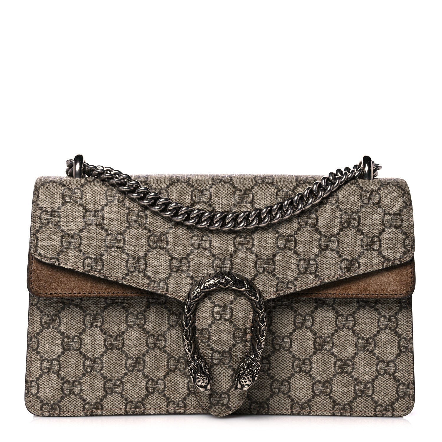 Gucci GG Supreme Monogram Small Dionysus Shoulder Bag Taupe 1 of 14
