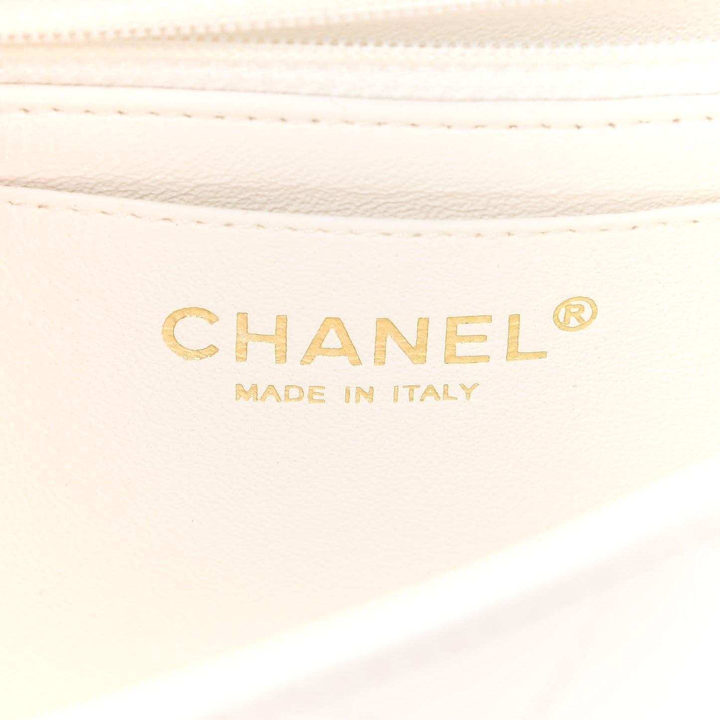 Lambskin Quilted Mini Rectangular Flap White