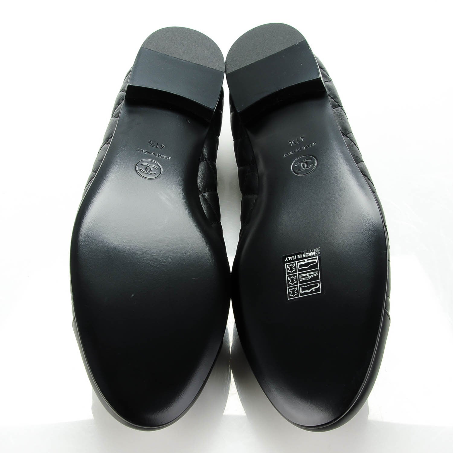 Chanel Quilted Lambskin CC Ballerina Flats 41.5 Black 6 of 8
