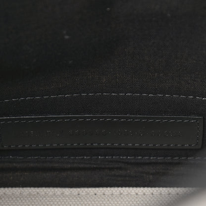 Balenciaga Cotton Canvas Satin Calfskin S Navy Cabas Natural Black 8 of 10