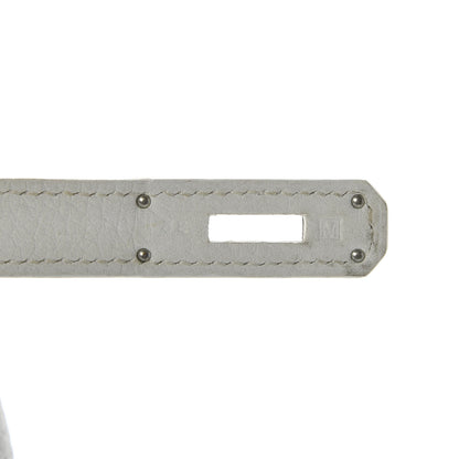 Hermes Taurillon Clemence Birkin 35 White 9 of 14
