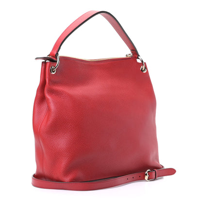 Gucci Pebbled Calfskin Large Soho Hobo Tabasco Red 2 of 5