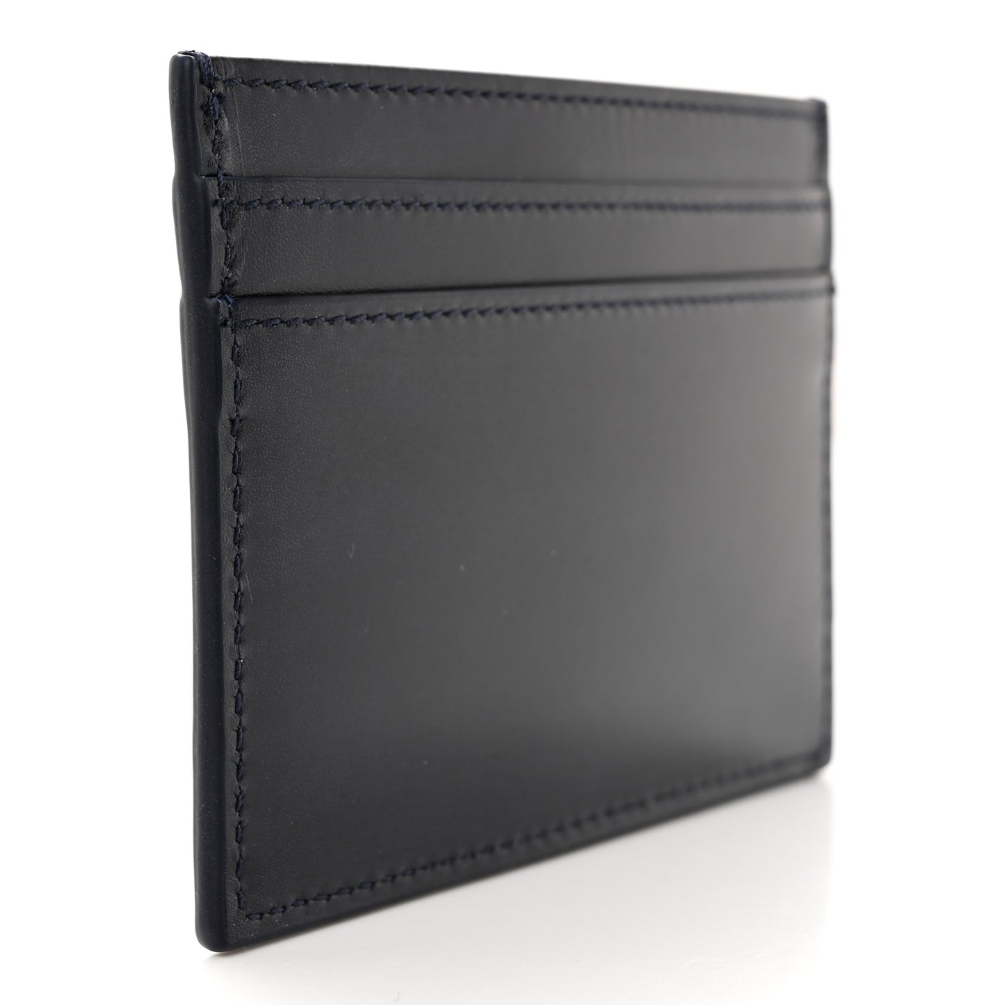 Calfskin Monogram Credit Card Case Dark Notte