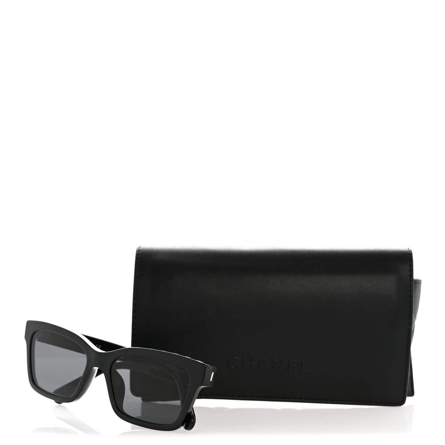 Acetate Polarized Square Sunglasses 5417-A Black