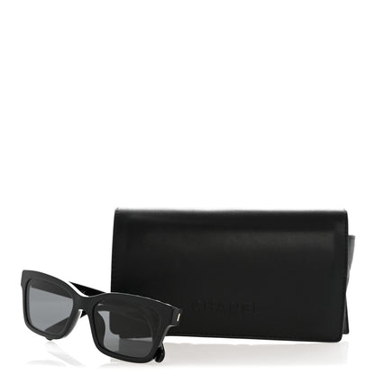 Chanel Acetate Polarized Square Sunglasses 5417-A Black 8 of 8