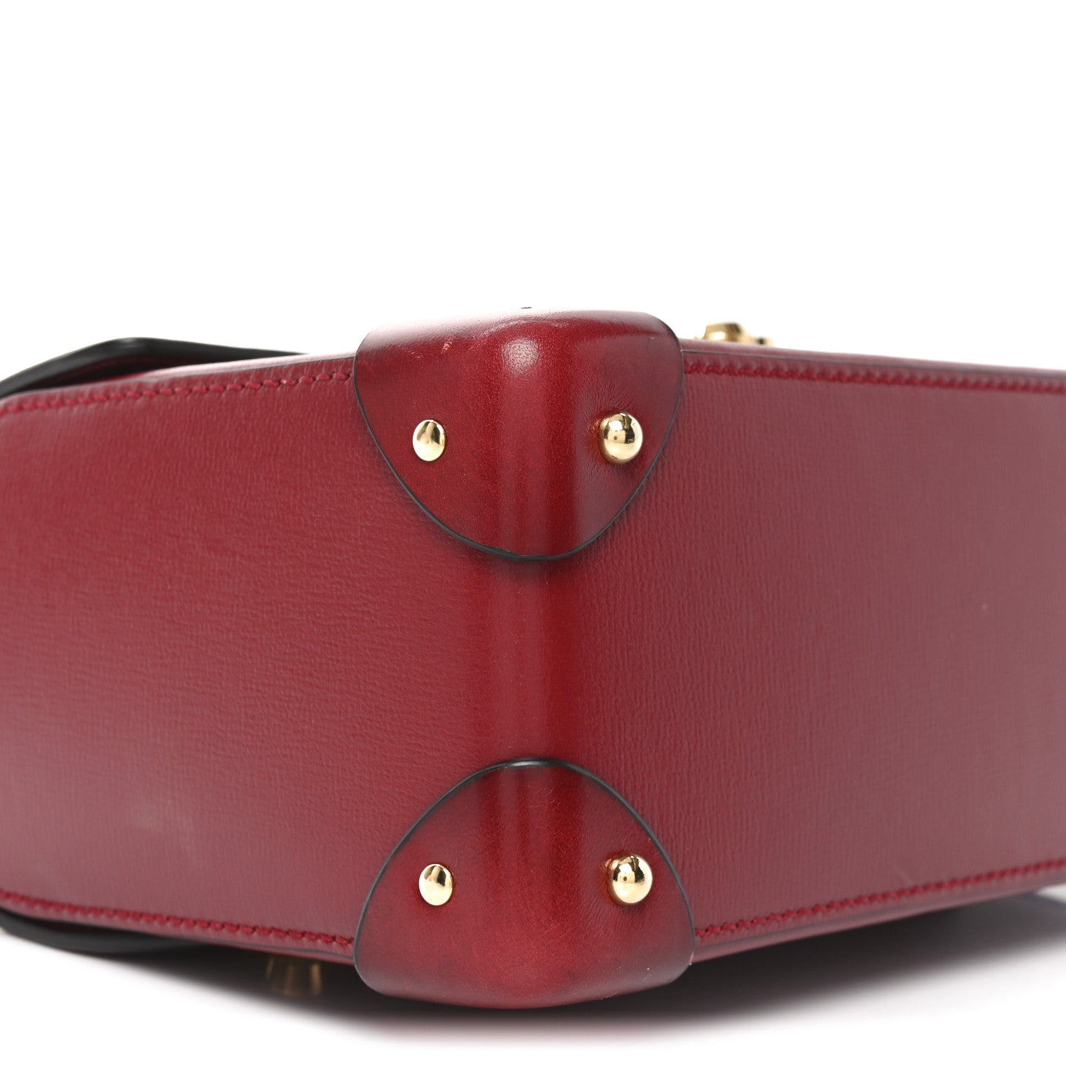 Gucci Azalea Calfskin Small Padlock Bamboo Shoulder Bag Romantic Cerise 9 of 11
