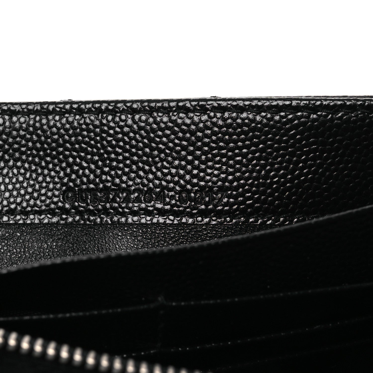 Saint Laurent Grain De Poudre Matelasse Chevron Monogram Flap Wallet Black 12 of 16